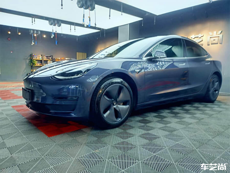 特斯拉 Model3施工威固玻璃膜展示（15）
