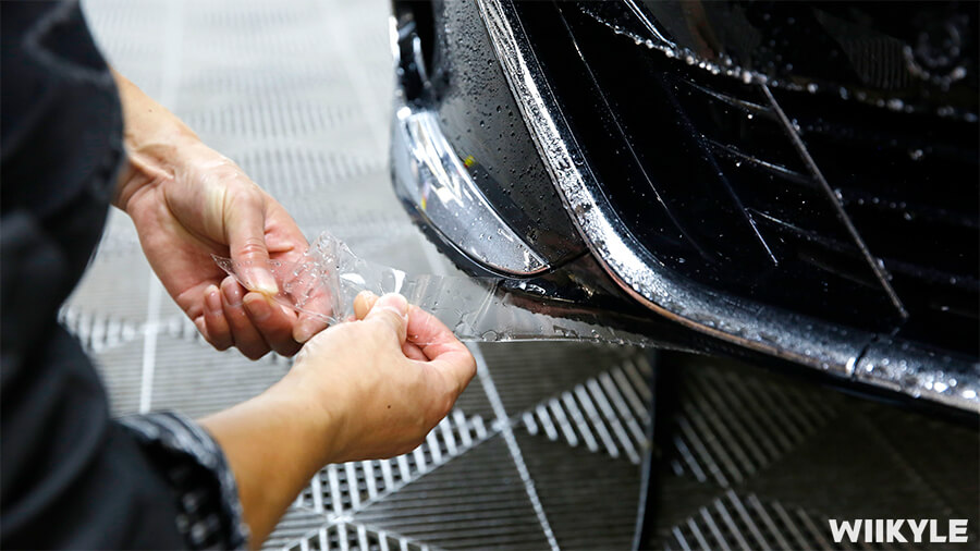 宝马7系装贴WIIKYLE玻璃膜，施工流程展示（14）