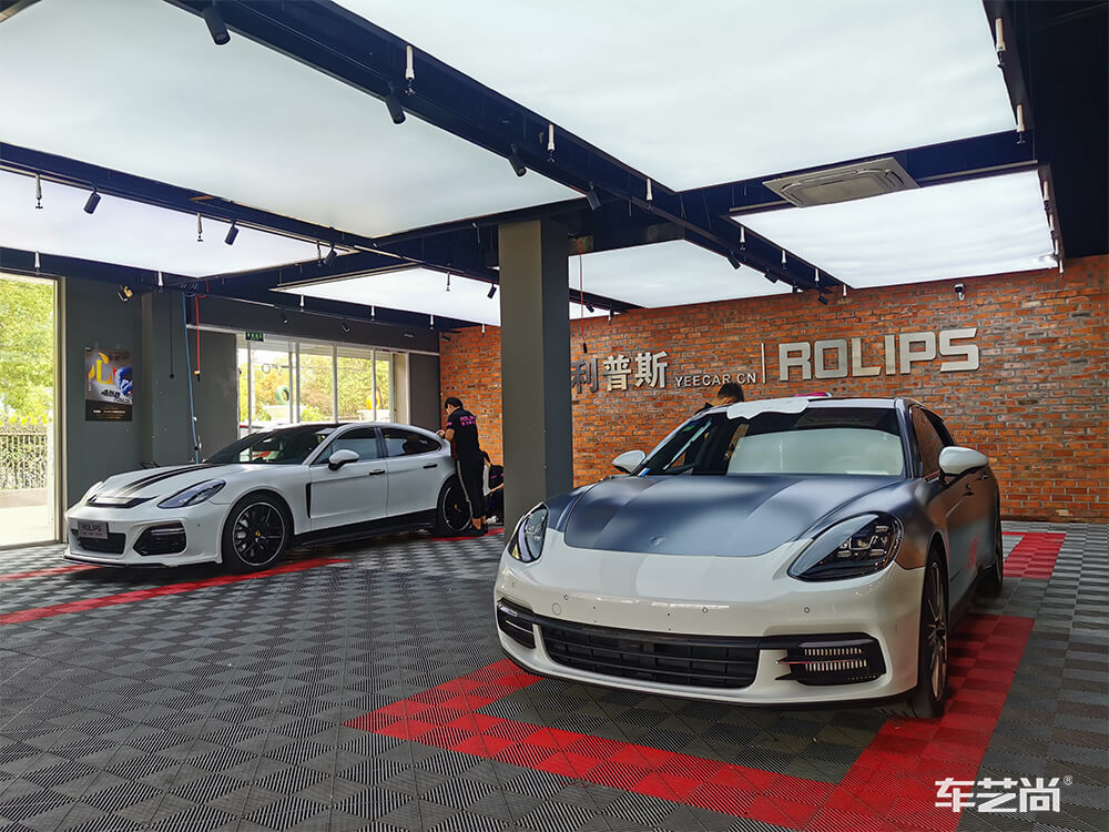 帕拉梅拉贴改色膜施工前后对比~（1）