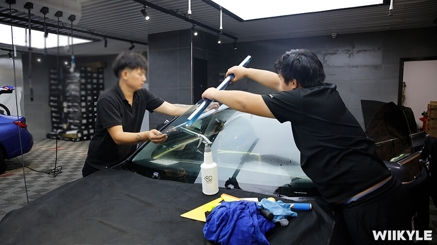 特斯拉Model 3施工WIIKYLE隔热膜，案例展示（5）