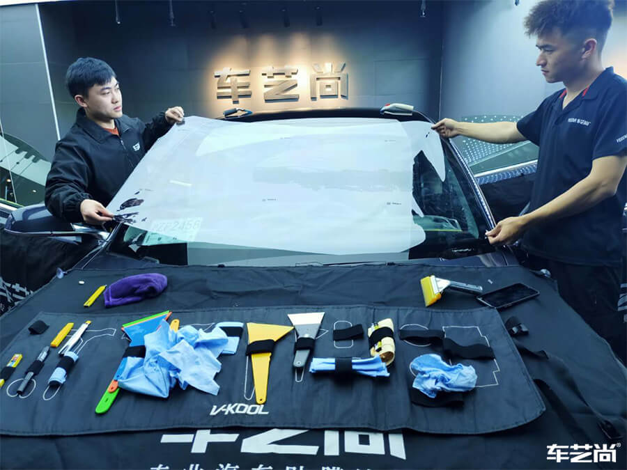 特斯拉 Model3施工威固玻璃膜展示（5）