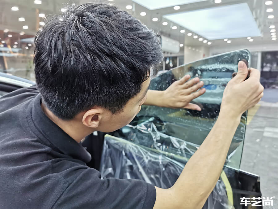 特斯拉Model 3施工威固隔热膜施工案例分享（7）