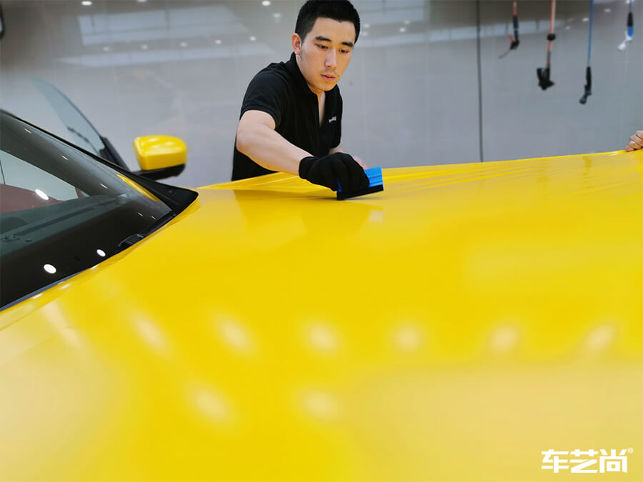 玛莎拉蒂装贴欧瑞飞（Orafol）改色膜施工流程图（2）