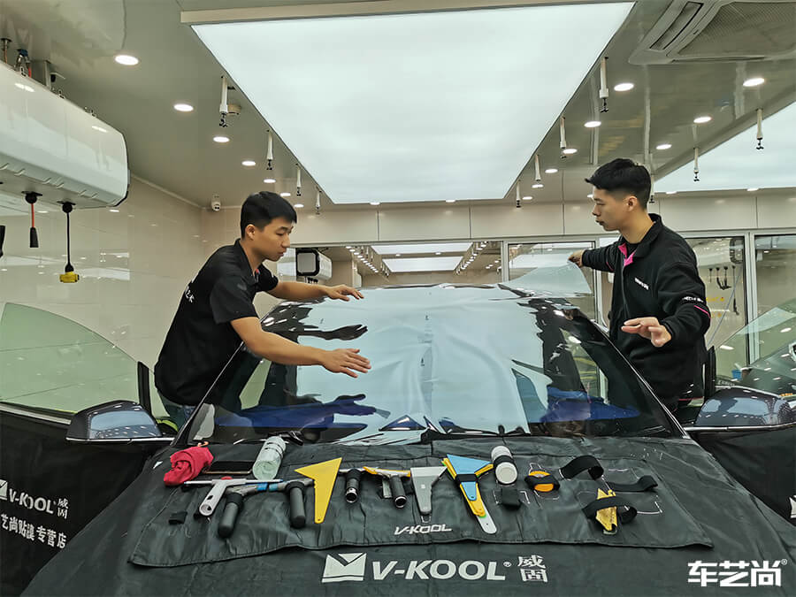 特斯拉Model X施工威固隔热膜，案例展示（7）