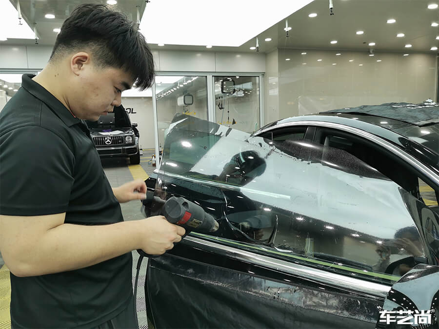 特斯拉Model 3施工威固隔热膜施工案例分享（5）