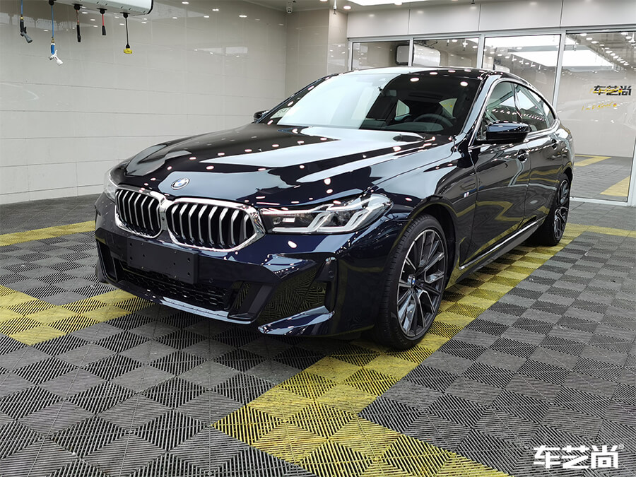 宝马6GT装贴威固隐形车衣，施工流程展示（11）