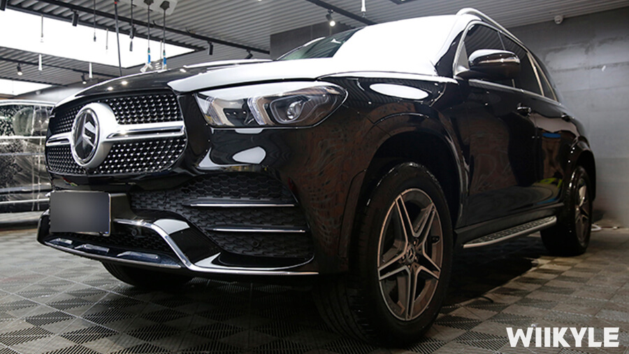 奔驰GLE450装贴WIIKYLE隐形车衣流程展示（15）