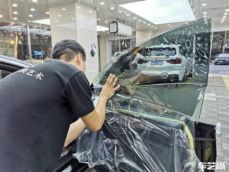 特斯拉Model 3施工威固隔热膜施工案例分享（6）