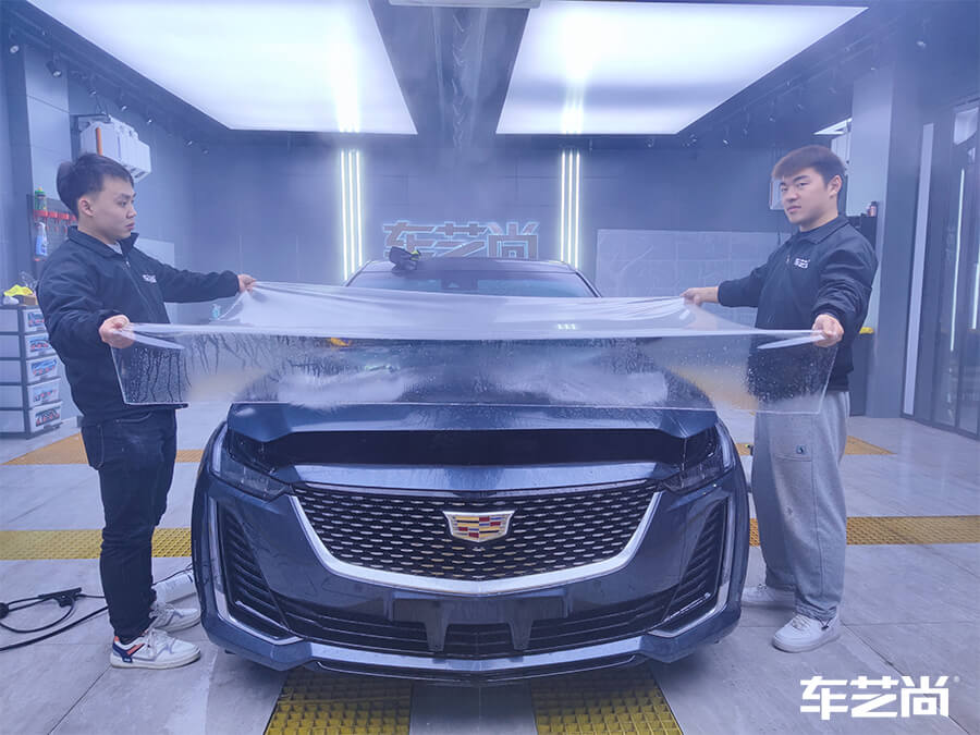 凯迪拉克装贴罗利普斯隐形车衣，案例流程展示（3）