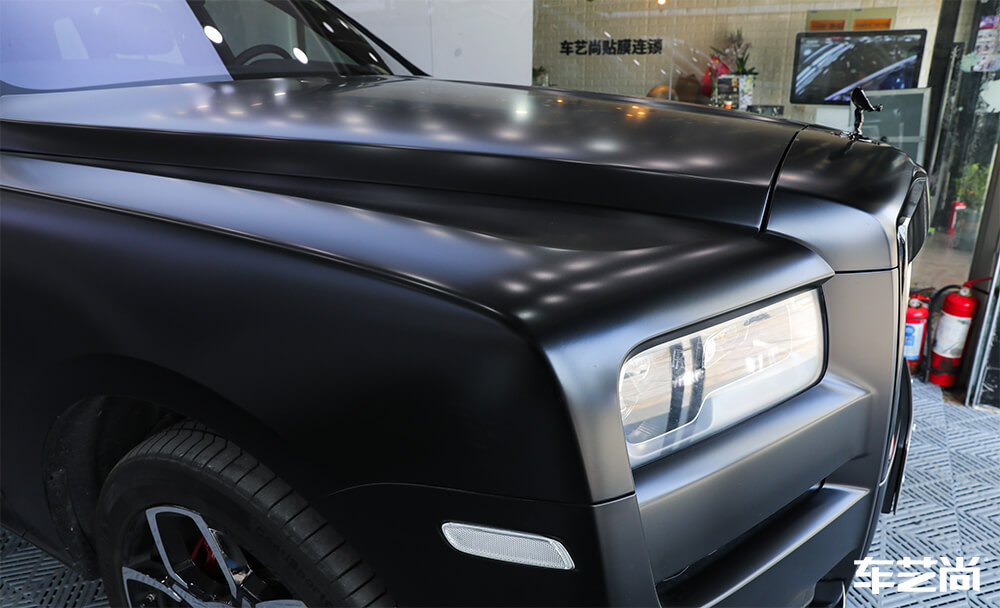 劳斯莱斯库里南施工隐形车衣和玻璃膜 案例分享（8）