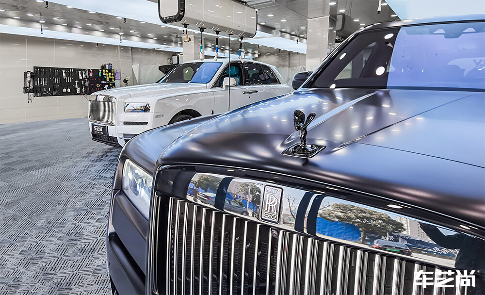劳斯莱斯库里南施工隐形车衣和玻璃膜 案例分享（9）