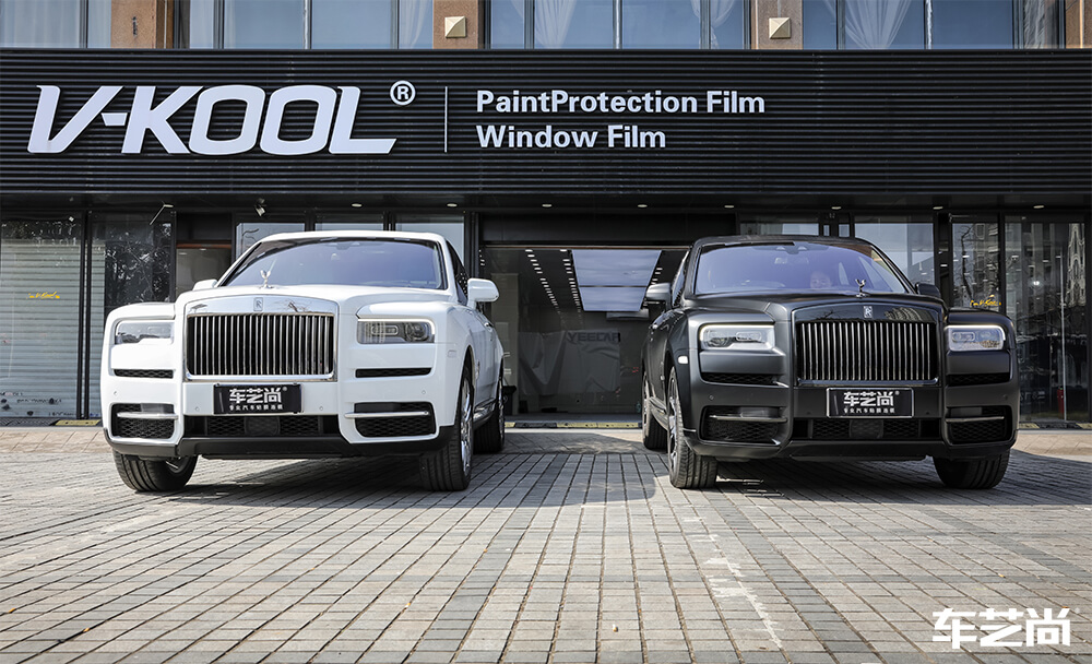 劳斯莱斯库里南施工隐形车衣和玻璃膜 案例分享（15）