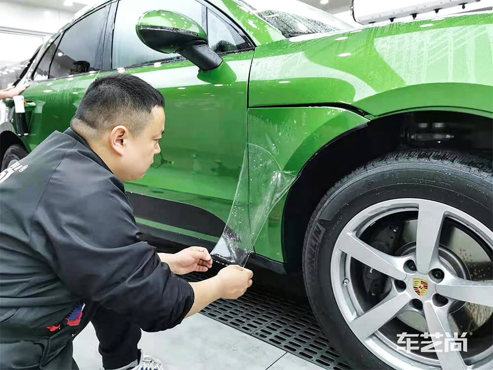 保时捷Macan施工威固隐形车衣，专车专用裁膜（8）