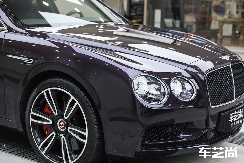 宾利欧陆施工改色膜 紫色 效果展示（2）