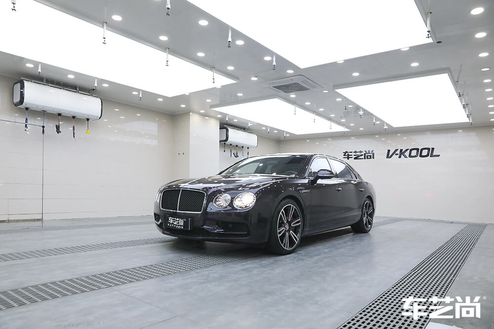 宾利欧陆施工改色膜 紫色 效果展示（4）