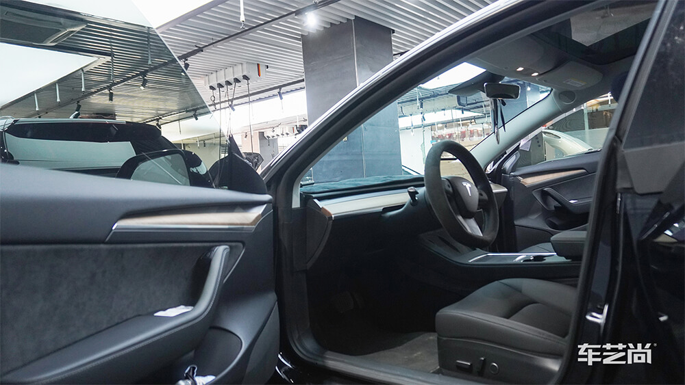 特斯拉Model 3施工威固隔热膜案例分享（6）