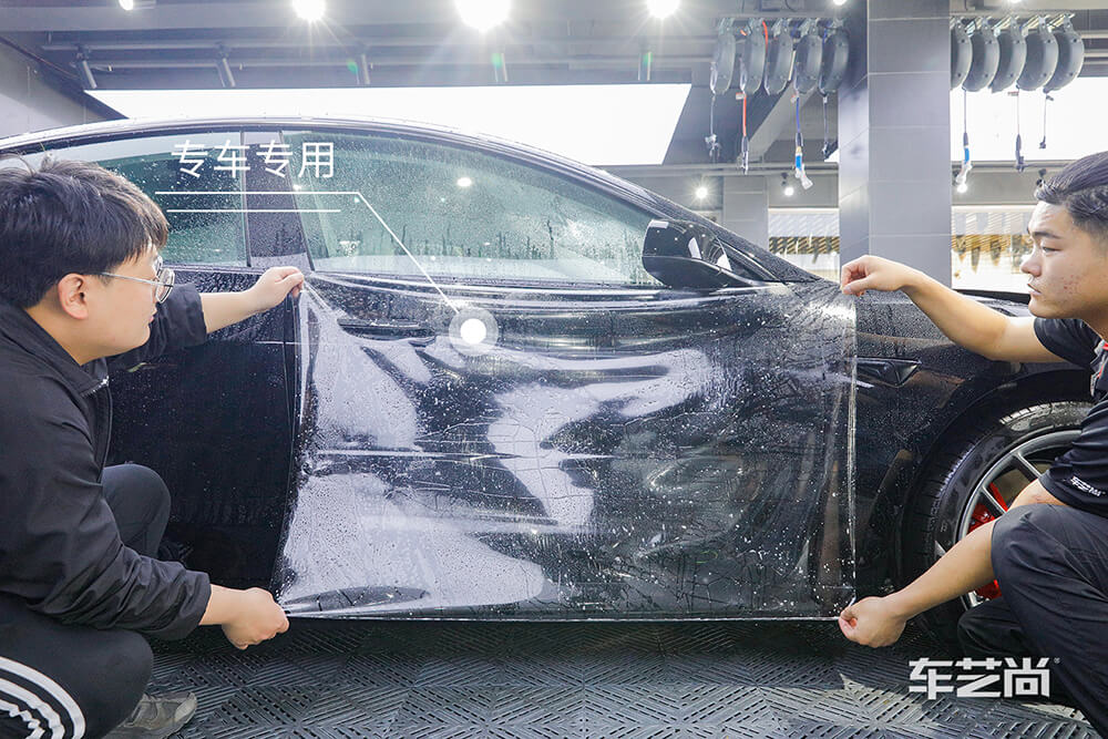 特斯拉Model 3施工威固漆面保护膜过程展示（二）