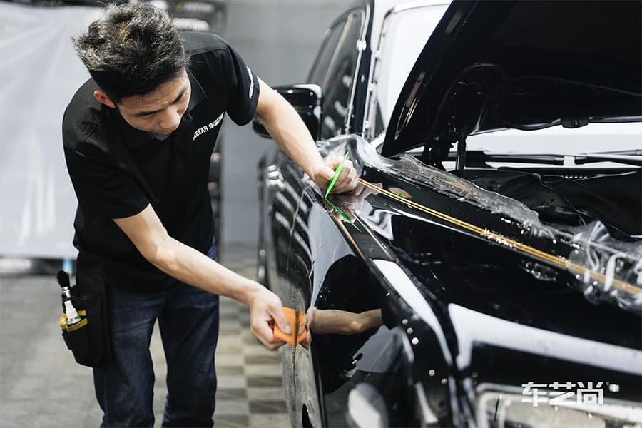 劳斯莱斯幻影施工威固漆面保护膜过程及效果展示（图七）