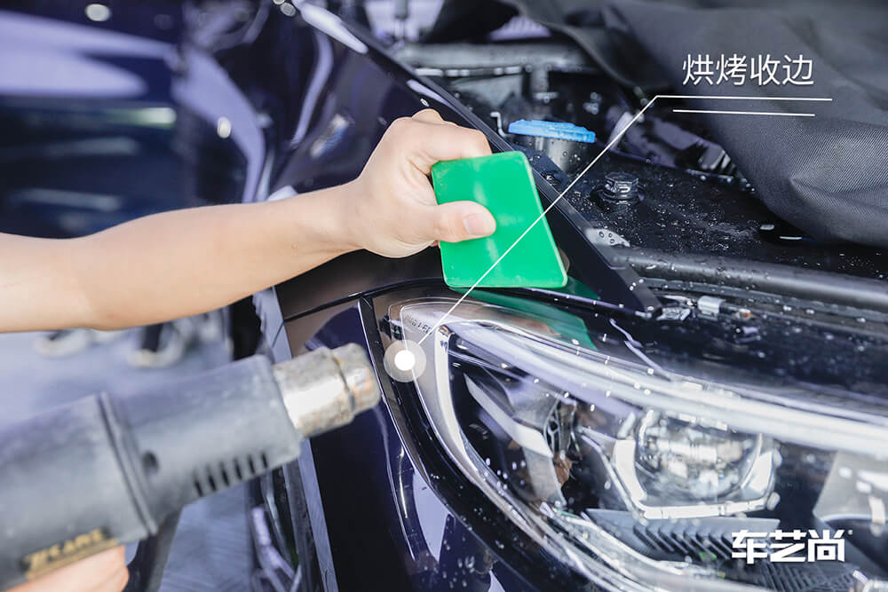 宝马330i施工威固漆面保护膜过程展示（九）