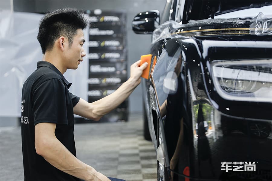 劳斯莱斯幻影施工威固漆面保护膜过程及效果展示（图六）