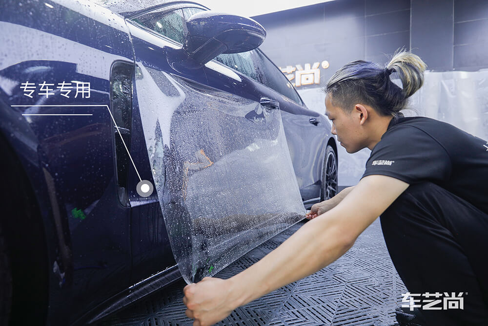 保时捷帕拉梅拉施工威固漆面保护膜过程展示（图五）