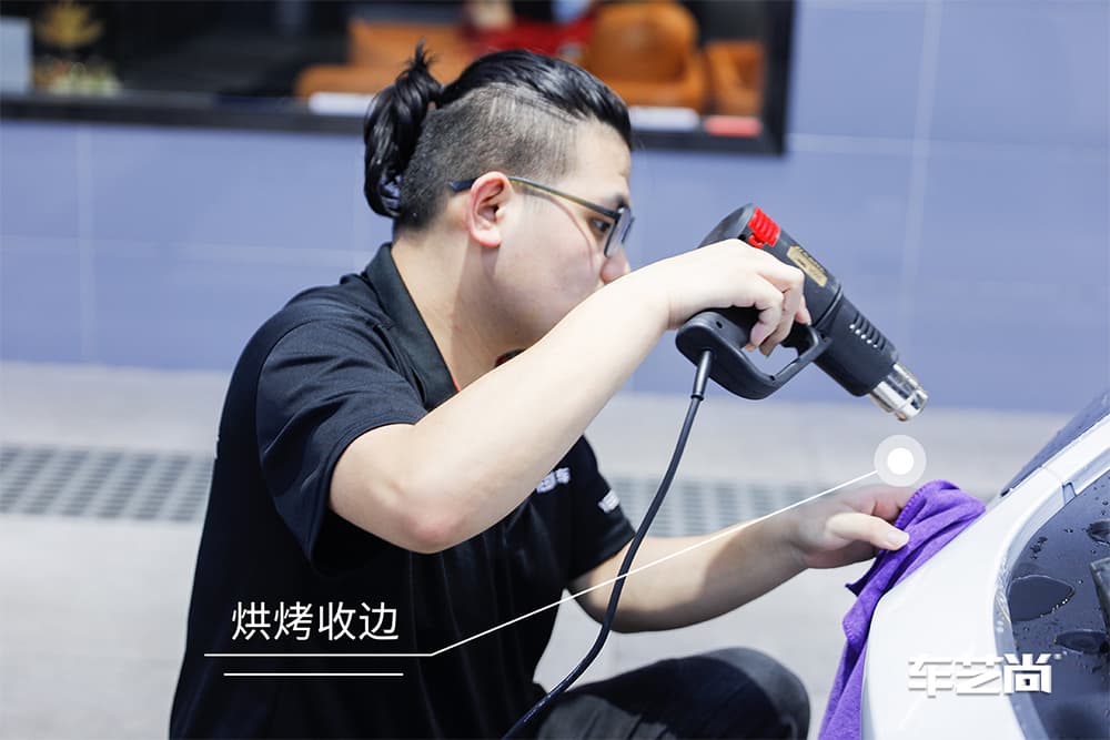 特斯拉ModelY白色施工威固漆面保护膜过程及效果展示（图二二）