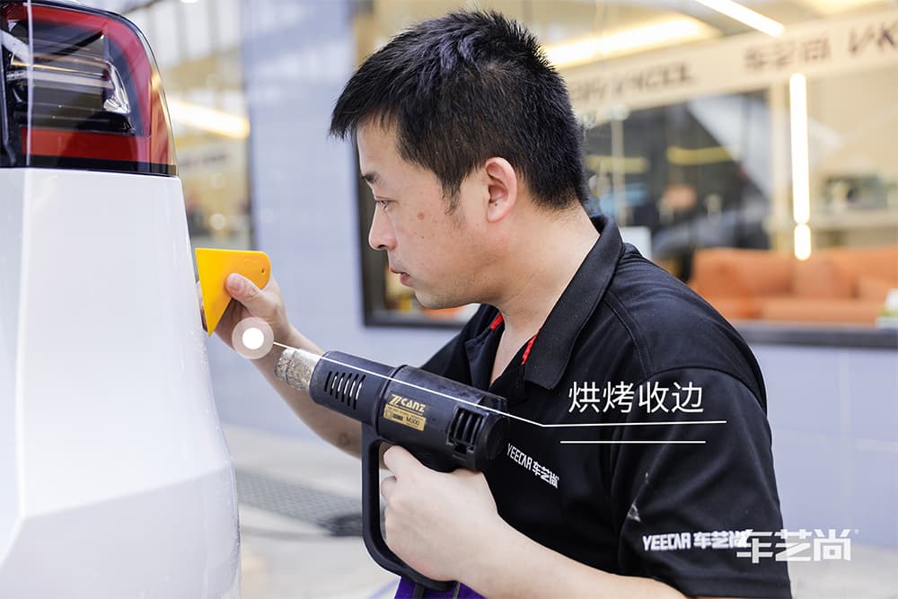 特斯拉ModelY白色施工威固漆面保护膜过程及效果展示（图二三）