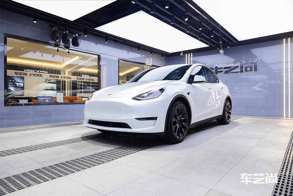 特斯拉ModelY白色施工威固漆面保护膜过程及效果展示（图二七）