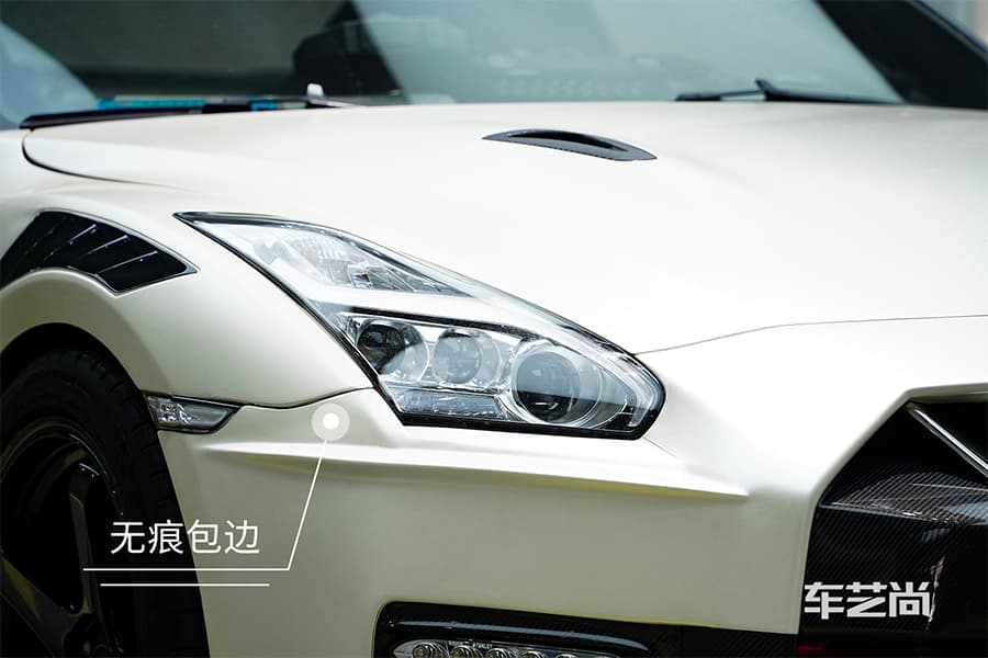 GTR 白色施工威固漆面保护膜过程及效果展示（图六）