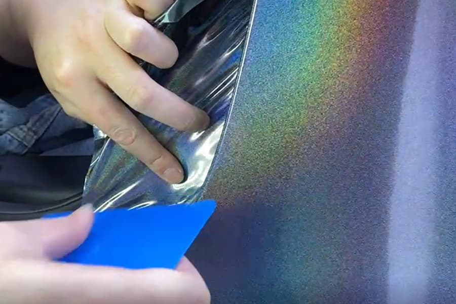 特斯拉 Model 3  施工AX-3D炫彩色改色膜过程及效果展示（图七）