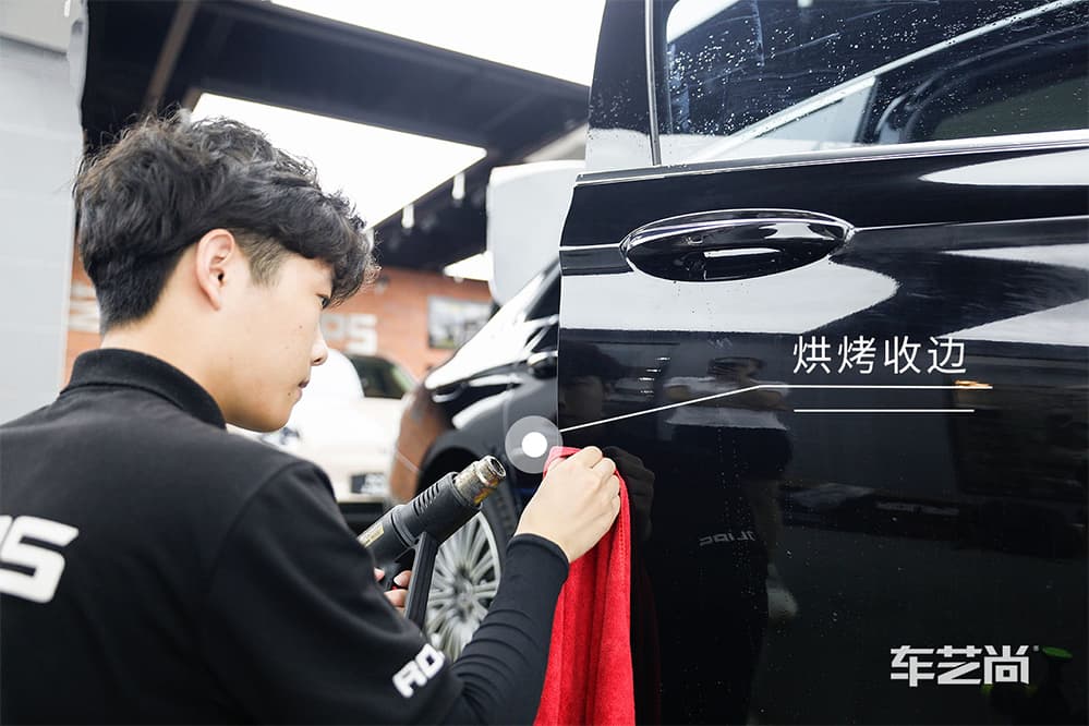 奔驰E300L黑色施工ROLIPS隐形车衣流程及效果展示（图二七）