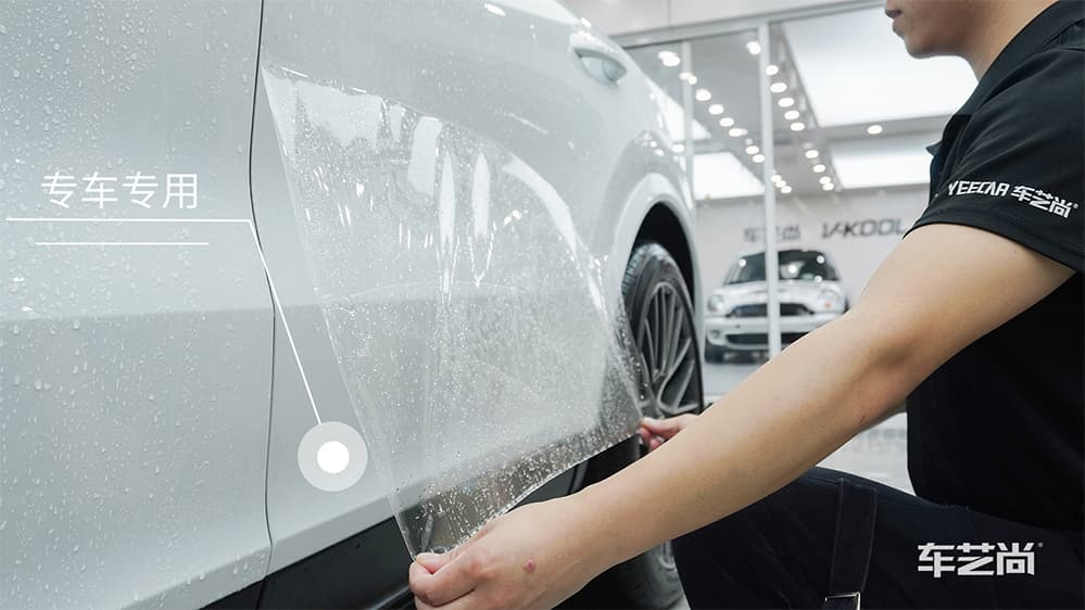 保时捷卡宴白色施工威固漆面保护膜流程及效果展示（图一一）