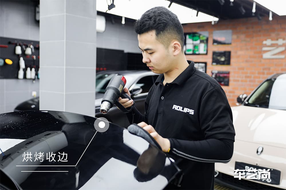 奔驰E300L黑色施工ROLIPS隐形车衣流程及效果展示（图二十）