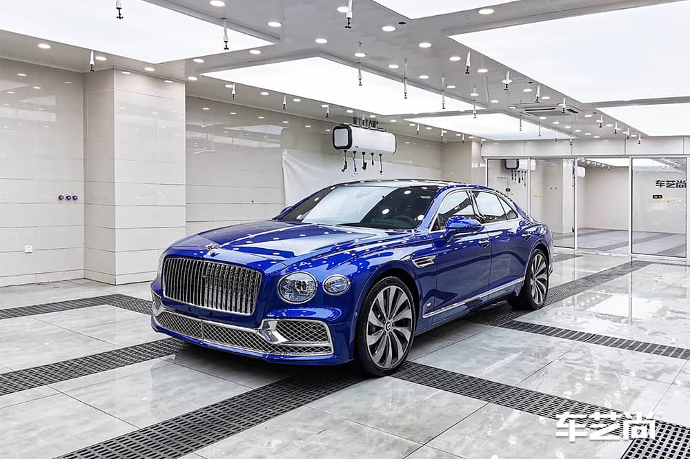 宾利飞驰蓝色施工威固漆面保护膜流程及效果展示（图二一）