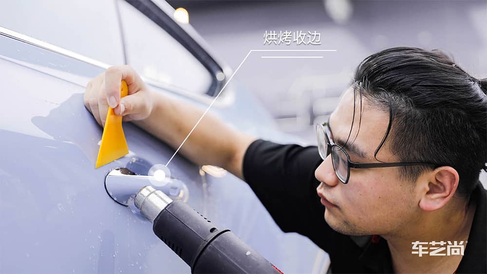 宾利GT蓝色施工威固漆面保护膜流程及效果展示（图一五）