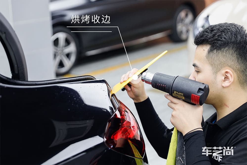 奔驰E300L黑色施工ROLIPS隐形车衣流程及效果展示（图一四）