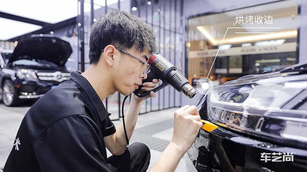 奥迪A8 黑色施工威固漆面保护膜流程及效果展示（图一五）