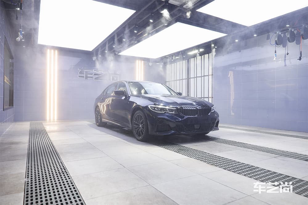 宝马3系蓝色施工威固漆面保护膜过程及效果展示（图四）