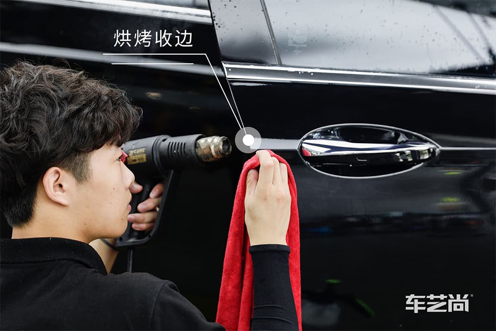 奔驰E300L黑色施工ROLIPS隐形车衣流程及效果展示（图二五）