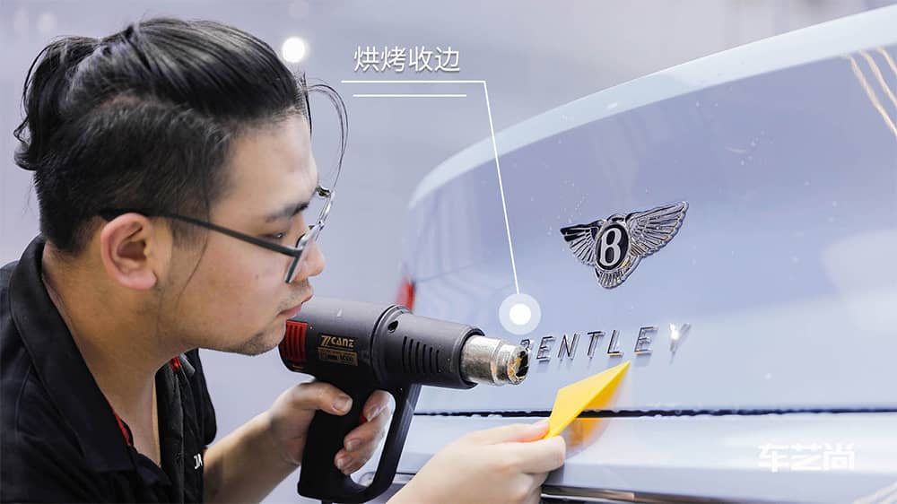 宾利GT蓝色施工威固漆面保护膜流程及效果展示（图一二）