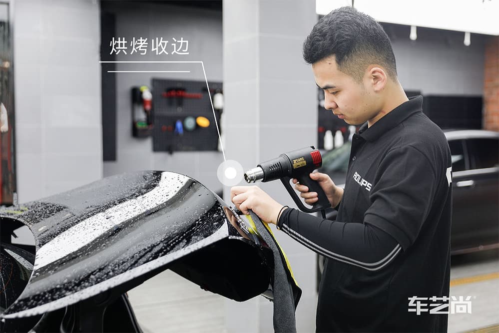 奔驰E300L黑色施工ROLIPS隐形车衣流程及效果展示（图一八）