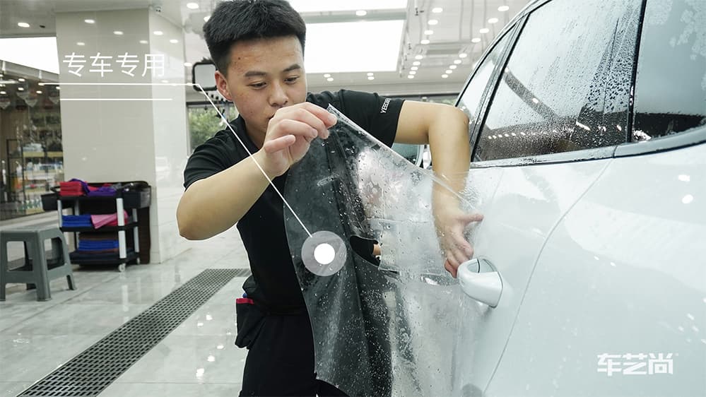 保时捷卡宴白色施工威固漆面保护膜流程及效果展示（图一三）