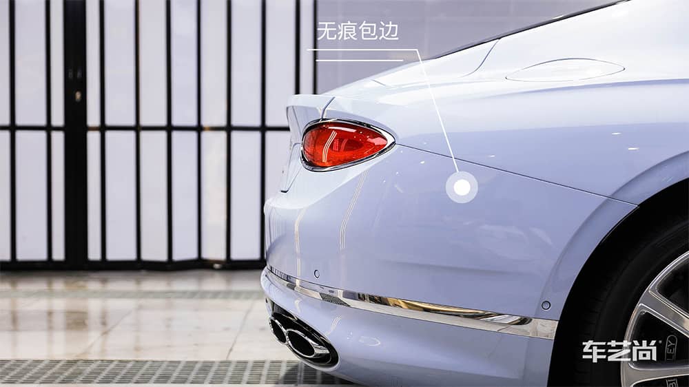 宾利GT蓝色施工威固漆面保护膜流程及效果展示（图二八）