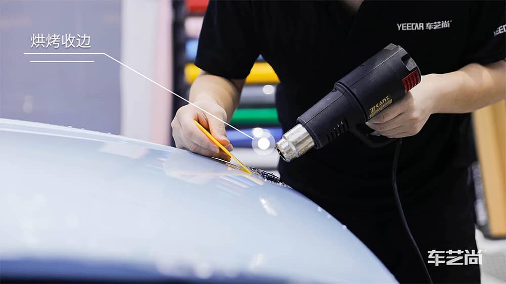 宾利GT蓝色施工威固漆面保护膜流程及效果展示（图一八）