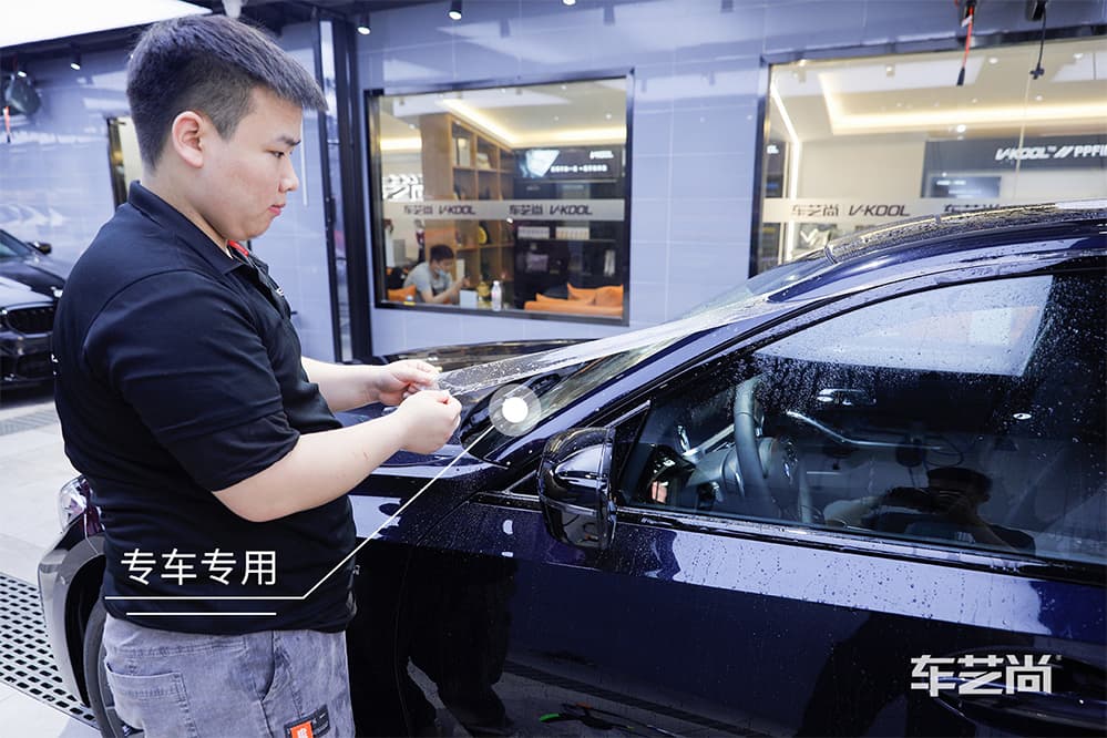 宝马3系蓝色施工威固漆面保护膜过程及效果展示（图十）