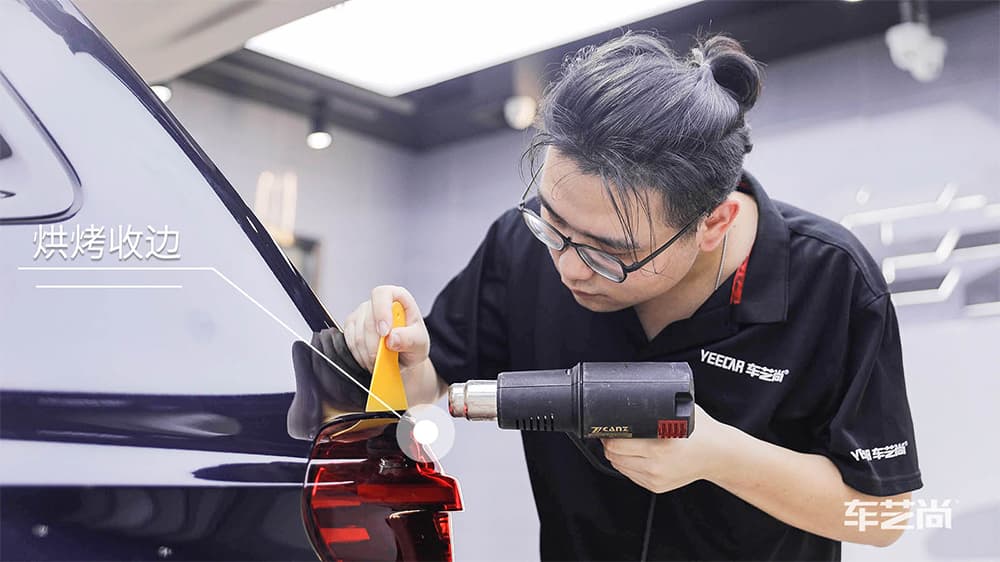 宝马X3深蓝色施工威固漆面保护膜流程及效果展示（图二二）