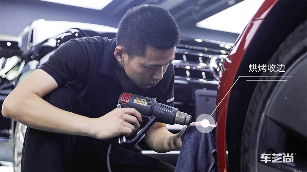 特斯拉Modle3红色施工威固漆面保护膜过程及效果展示（图一五）