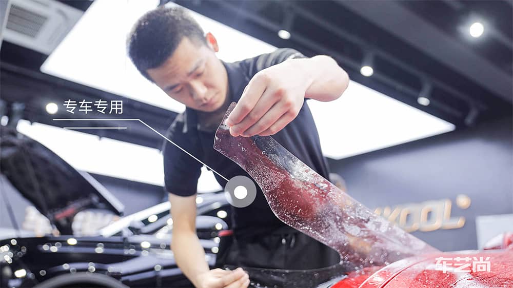 特斯拉Modle3红色施工威固漆面保护膜过程及效果展示（图十）