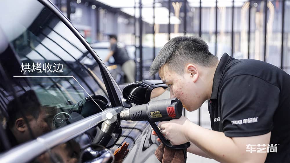 奔驰GLC260黑色施工威固漆面保护膜流程及效果展示（图二二）