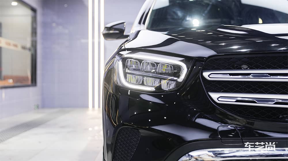 奔驰GLC260黑色施工威固漆面保护膜流程及效果展示（图三四）